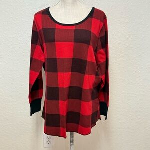 OLD NAVY Red and Black Plaid Pajama Set Size 2X/2X